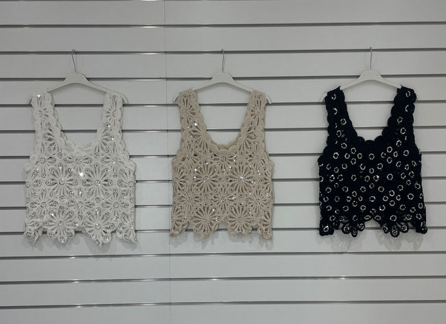 Crochet SEQUIN vest