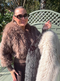 Faux fur hooded cardigans