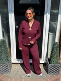 Gold button “FLORENCE” trouser set