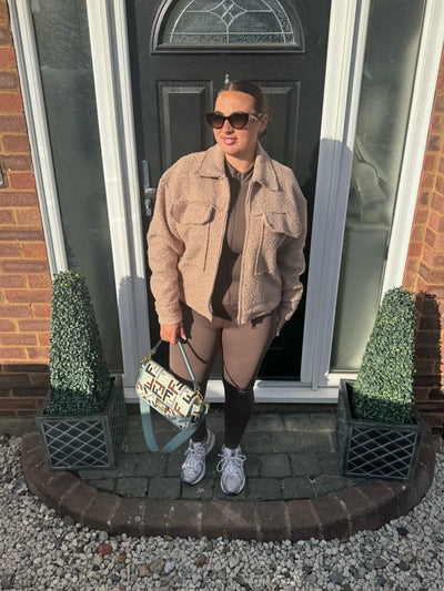 Tan Boucle 2 pocket jacket