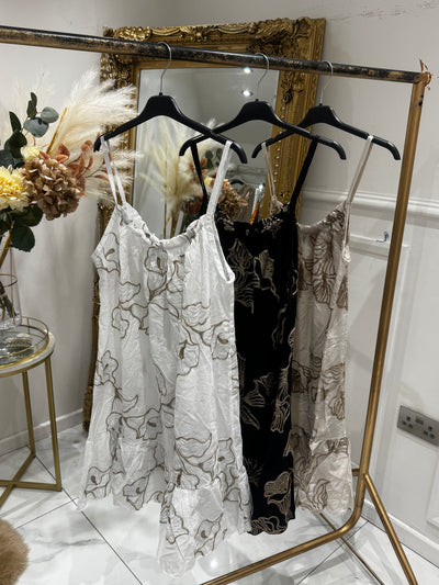 Printed GOLD LEAF dress 10-16