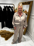 Satin STRIPE tracksuit