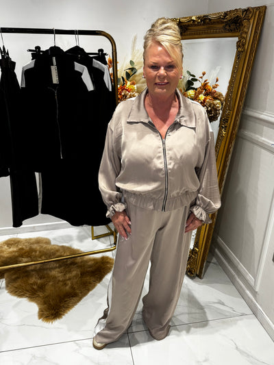 Satin STRIPE tracksuit