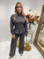 Grey buckle peplum tracksuit