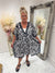 Grey/black leopard kaftan