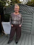 Bambi print mesh top
