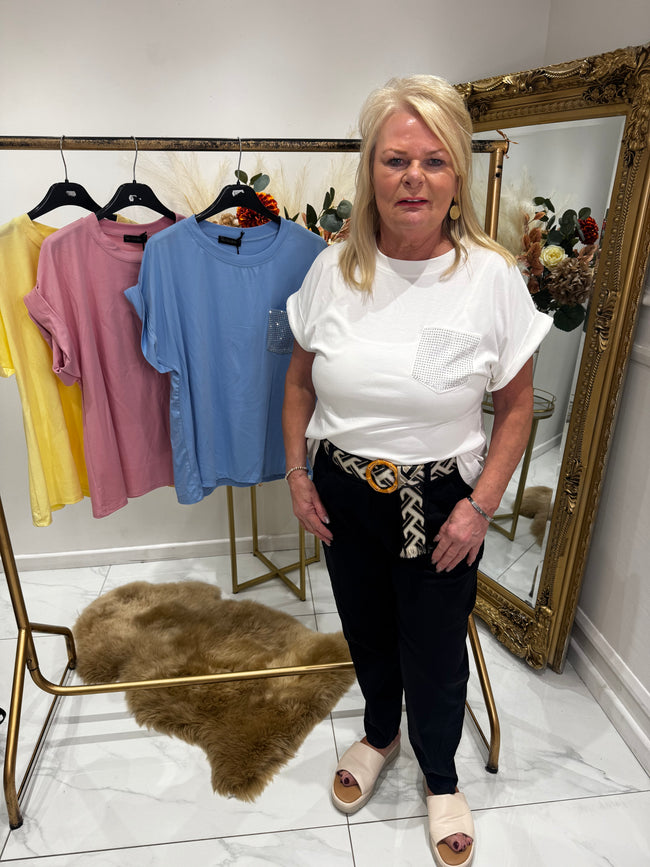 Diamanté POCKET t-shirt