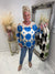 Long sleeve crochet flower top