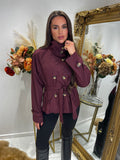 Plain button lightweight jacket