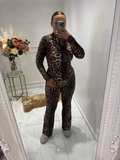 Brown leopard print GYM SET