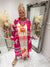 Hot pink “HORSE” satin dress