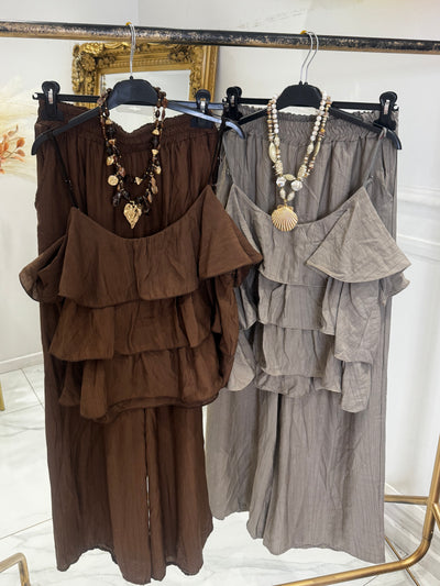 Ruffle “MAISY” trouser set