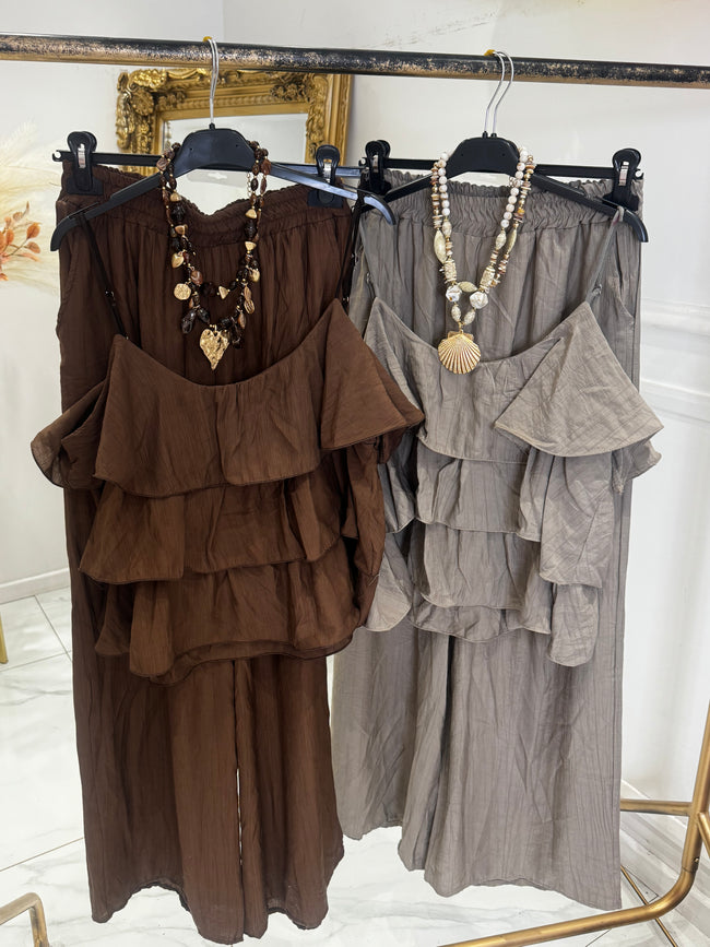 Ruffle “MAISY” trouser set