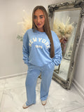 NEW YORK ruched arm tracksuit