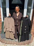 Gold button “FLORENCE” trouser set
