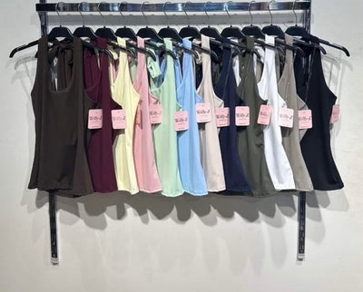 BASIC halter neck silky top