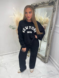 NEW YORK ruched arm tracksuit