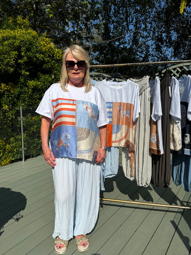 H satin t-shirt