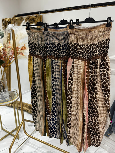 Leopard print spilt leg jumpsuit