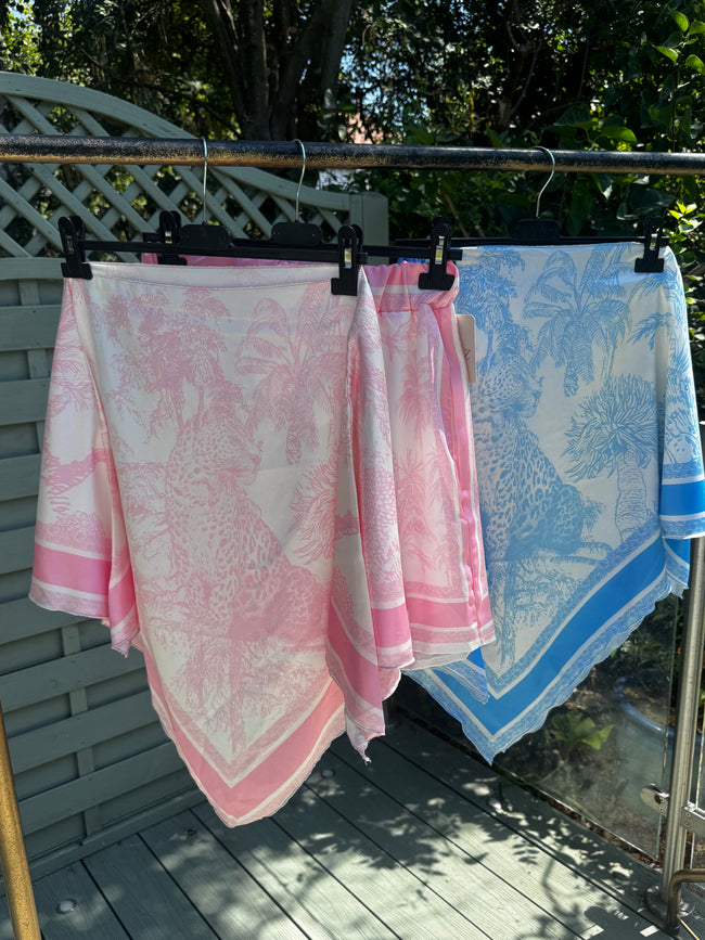 Animal print SATIN TOP & SHORTS