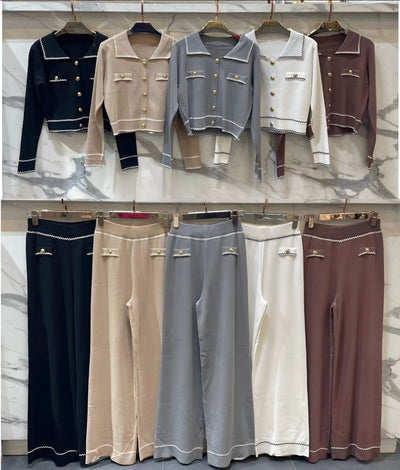 MARIE  cardigan and trouser set
