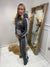 Grey faux fur sequin tracksuit