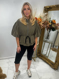 Lightweight puff sleeve jacket
