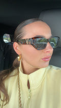 V cat eye sunglasses