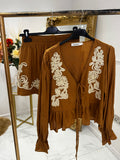 Embroidery lining short set