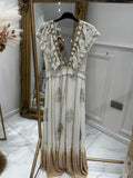 Beige/white BOHO dress 6181