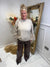 Wide leg pvc trousers