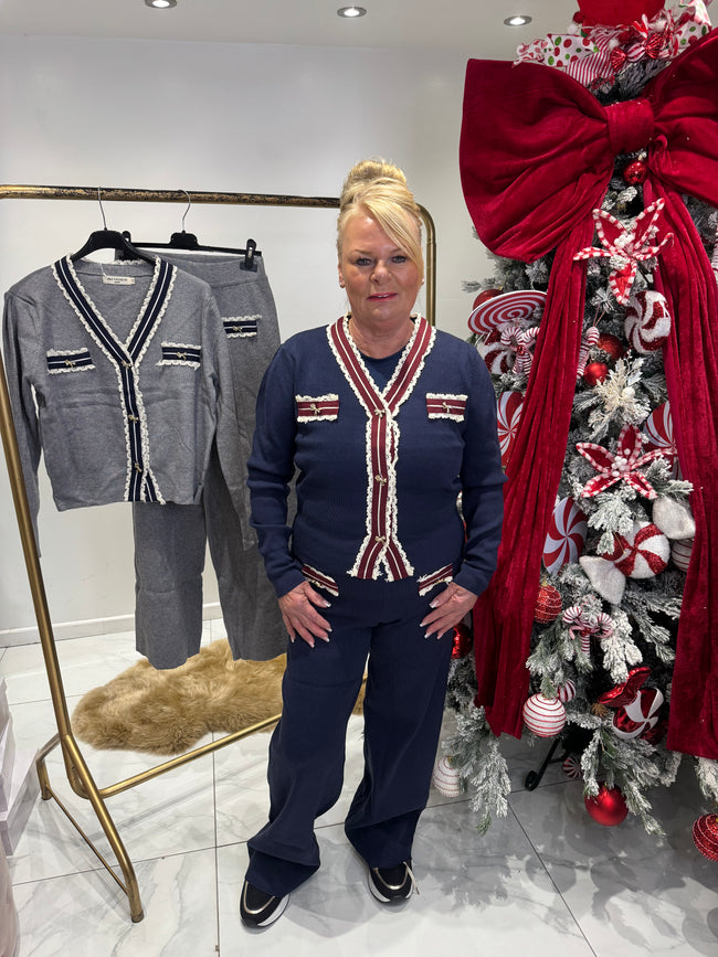 “GRACIE” cardigan trouser set