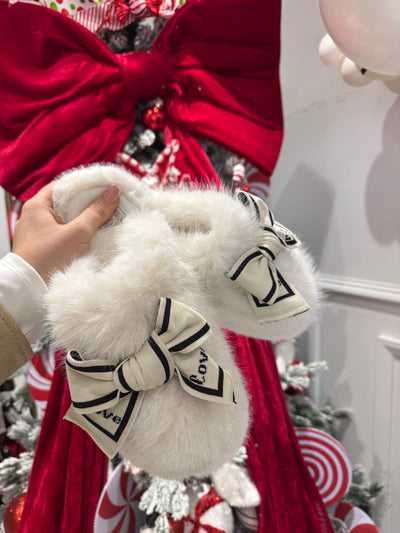 Faux fur LOVE slippers