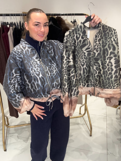 Leopard suede jackets
