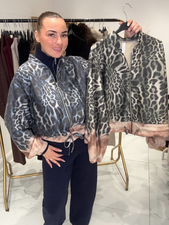 Leopard suede jackets
